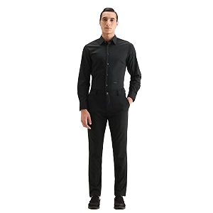 Mens Travel-11 Regular Fit Solid Polyester Blend
