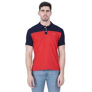 Mens Trendy Color Blocked Regular Fit Polo
