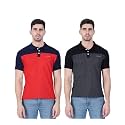 Men39s Trendy Color Blocked Regular Fit Polo