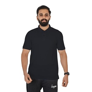 VELOREX Mens Tshirts Polyester Solid Half Sleeves
