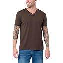 Men's V-Neck T-Shirt Fitted Short Sleeve Soft Cotton Vneck Tees S-2XL