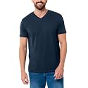 Men's V-Neck T-Shirt Fitted Short Sleeve Soft Cotton Vneck Tees S-2XL