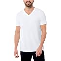 Men's V-Neck T-Shirt Fitted Short Sleeve Soft Cotton Vneck Tees S-2XL