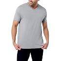Men's V-Neck T-Shirt Fitted Short Sleeve Soft Cotton Vneck Tees S-2XL