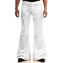 Men's Velvet Relaxed Vintage 60s 70s Bell Bottom Stretch Fit Classic Comfort Flared Flares Retro Leg Disco Pants