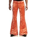 Men's Velvet Relaxed Vintage 60s 70s Bell Bottom Stretch Fit Classic Comfort Flared Flares Retro Leg Disco Pants