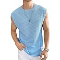 Men39s Waffle Tank Tops Sleeveless Round Neck