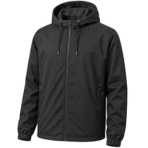 men39s water-resistant full sleeve jacket for light rain  zipper closure inside pocket  ideal for bikers amp outdoor activities