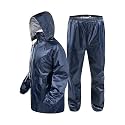 Men's Waterproof Double Layer Raincoat with Adjustable Pants, Hood and Cover