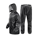 Men's Waterproof Double Layer Raincoat with Adjustable Pants, Hood and Cover