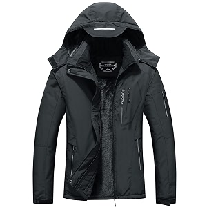 men39s waterproof ski jacket warm winter snow coat hooded raincoat