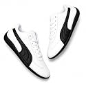 Men39s White and Black Lace-Up Sneakers for