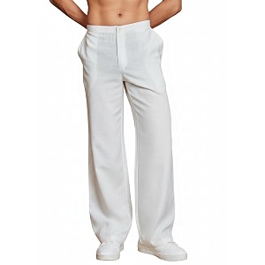 men39s white korean cotton pant  baggy pajama for kurta  loose fit pajama for kurta 