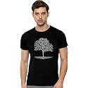 Men39s White T-Shirt with Black Tree Design