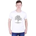 Men39s White T-Shirt with Black Tree Design