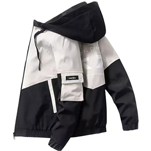 Mens Winter Puffer Jacket Hooded Padded