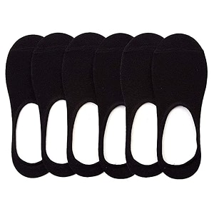 men39s and women39s cotton low cut loafer socks  no -show anti slip silicon grip black