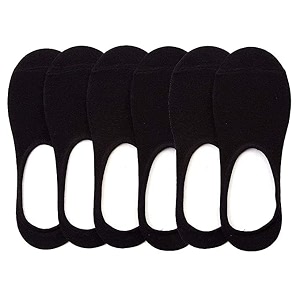 men39s and women39s cotton low cut loafer socks  no -show anti slip silicon grip black