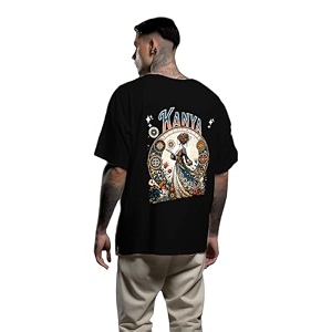 Mens Zodiac Sign Printed Oversized Cotton T-Shirt