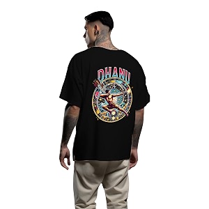 Mens Zodiac Sign Printed Oversized Cotton T-Shirt