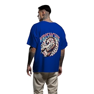 Mens Zodiac Sign Printed Oversized Cotton T-Shirt