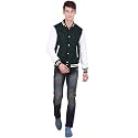 Men Abstract Print Jacket .