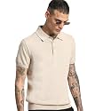 Men Blue Solid Regular Fit Polo Collar