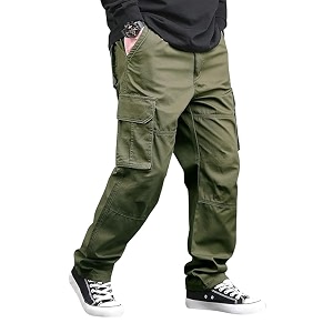 Men Cargo Pants 100 Cotton Relaxed
