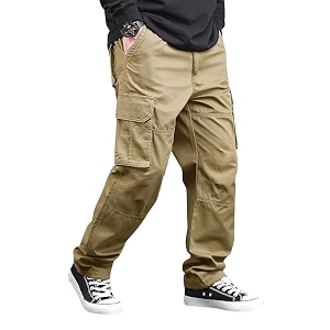 Men Cargo Pants 100 Cotton Relaxed