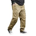 Men Cargo Pants 100 Cotton Relaxed