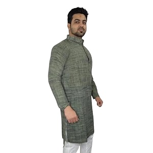 Men Casual Ethnic Kurta Long Sleeve Regular