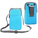Men Cell Phone Belt Clip Pouch Case Slim, Nylon Men Vertical Smarstphone Waist Pack Belt Bag Purse Wallet Cellphone Too Holder with Belt Clip Loop Outdoor Multifunction Waterproof Belt Zipper Pocket