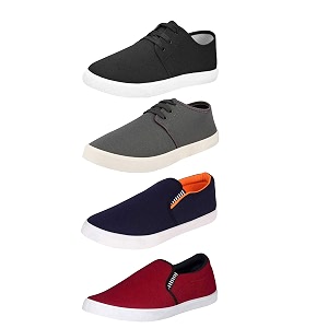 men combo pack of 4 casual loafers for men