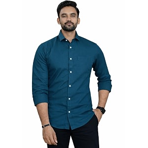 Men Cotton Blend Full Sleeve Shirt for