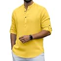 Men Cotton Blend Mandarin Collar Casual Kurta