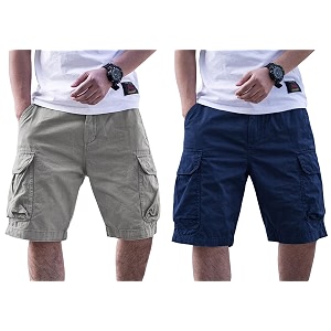 Men Cotton Cargo Shorts Casual Regular Fit