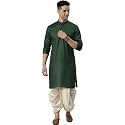 Men Cotton Kurta amp Silk Dhoti 