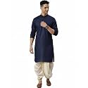 Men Cotton Kurta amp Silk Dhoti 