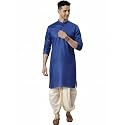 Men Cotton Kurta amp Silk Dhoti 