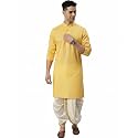 Men Cotton Kurta amp Silk Dhoti 