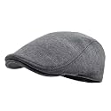FEINION Men Cotton Newsboy Cap Soft Fit Cabbie Hat