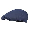 FEINION Men Cotton Newsboy Cap Soft Fit Cabbie Hat