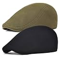 FEINION Men Cotton Newsboy Cap Soft Fit Cabbie Hat