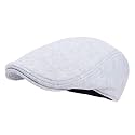 FEINION Men Cotton Newsboy Cap Soft Fit Cabbie Hat