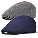 FEINION Men Cotton Newsboy Cap Soft Fit Cabbie Hat