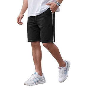 feel track men cotton shorts black