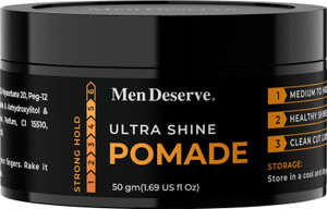 men deserve hair styling ultra shine pomade for strong hold and wet look hairstyles hair styler 50 g
