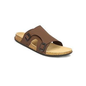 Men Full Cover Double Buckle Slippers
