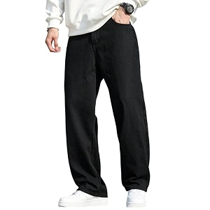 Men Loose Fit Mid Rise Grey Jeans