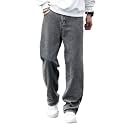 Men Loose Fit Mid Rise Grey Jeans